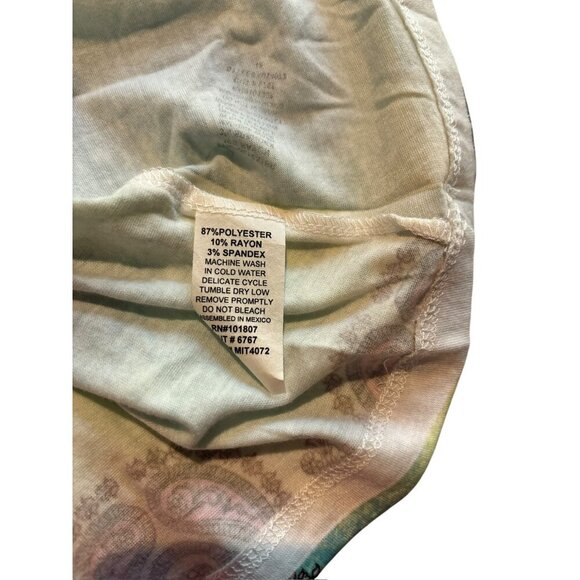 Espresso Women's Sleeveless Green & White Top - Picture 7 of 7